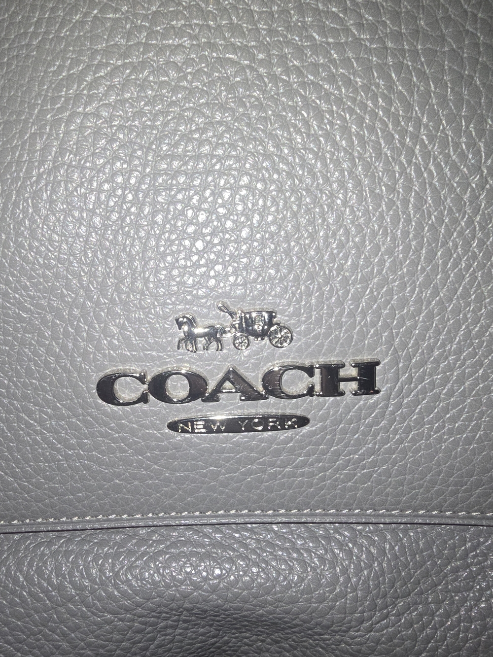 Coach Emma Satchel handbag in grey leather - snakeskin python handle and strap - Picture 3 of 10